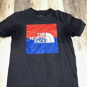 The North Face Shirt Mens Small Black Crew Neck Short Sleeve Logo Tagless Tee